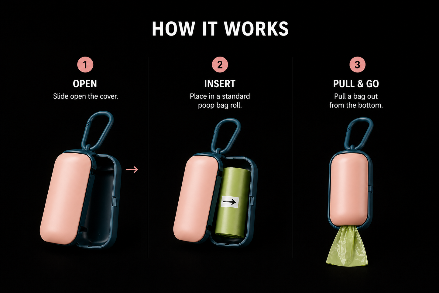 Portable Dog Waste Bag Holder